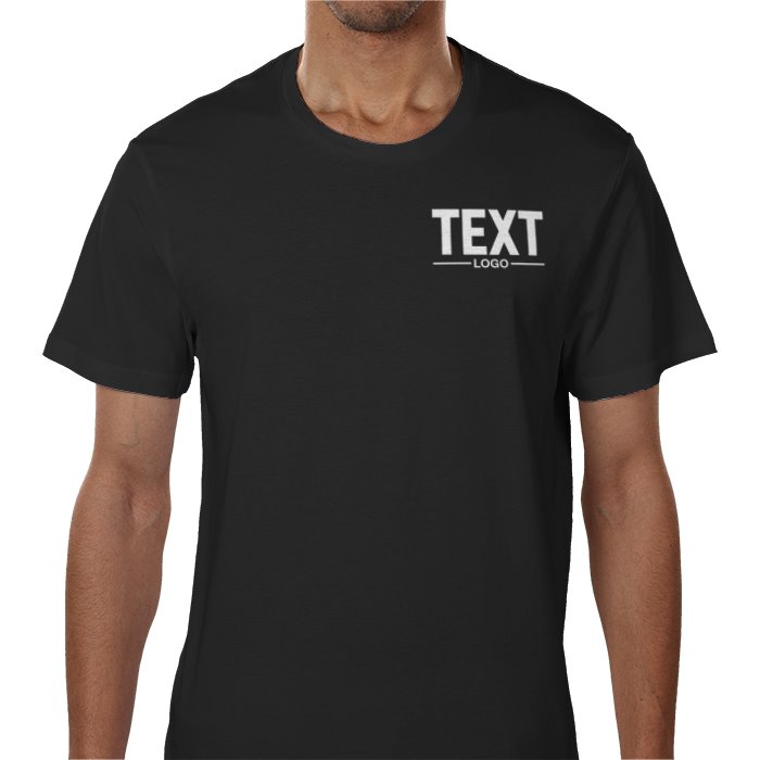 Black custom Printed T-Shirt Front