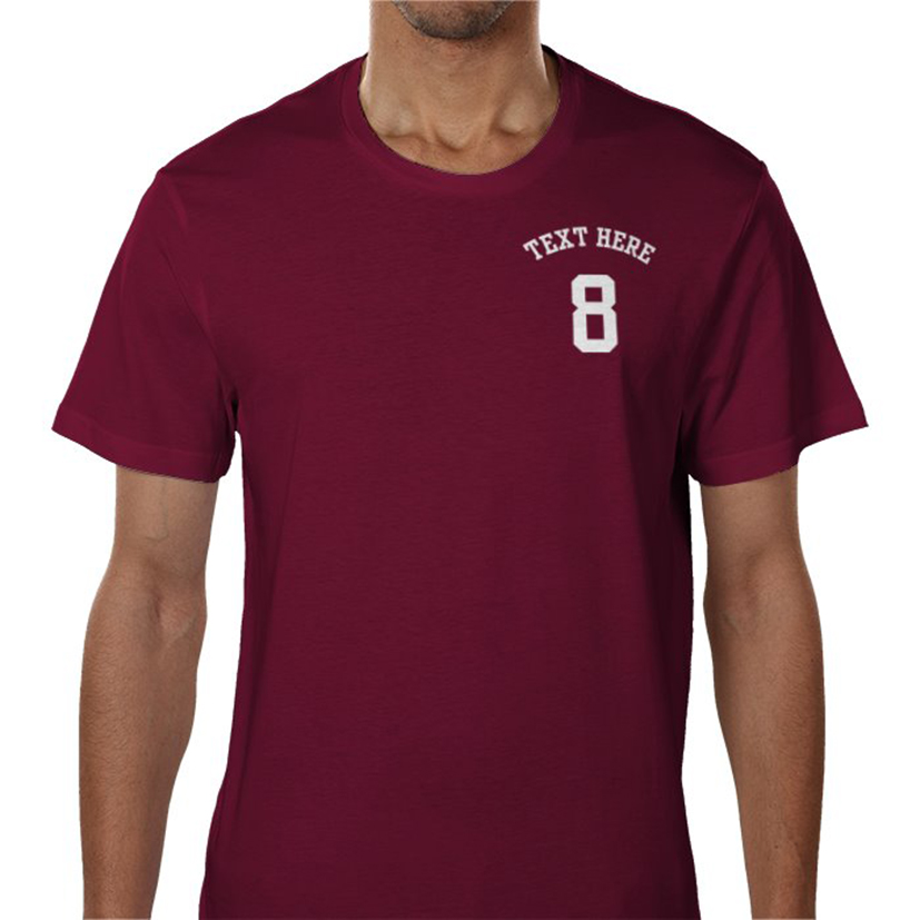 Burgundy T-Shirt Printed Front